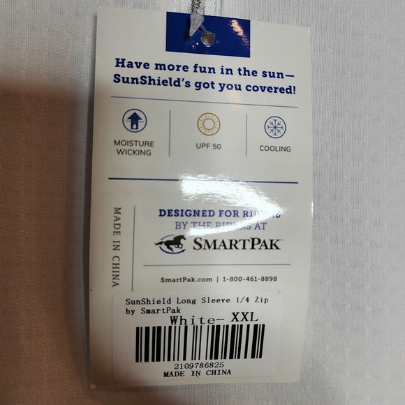 NWT SunShield Long Sleeve 1/4 Zip by SmartPak - Picture 4 of 16